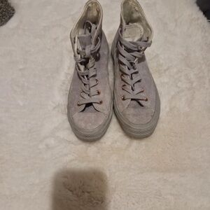 Converse Women's Light Gray High-Top Sneakers